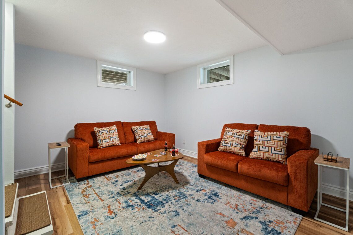 A cozy hangout for game nights, movie marathons, and a little friendly competition.