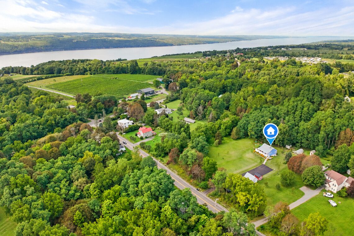 Surrounded by rolling countryside with Seneca Lake just beyond—Wine Country doesn't get much better.