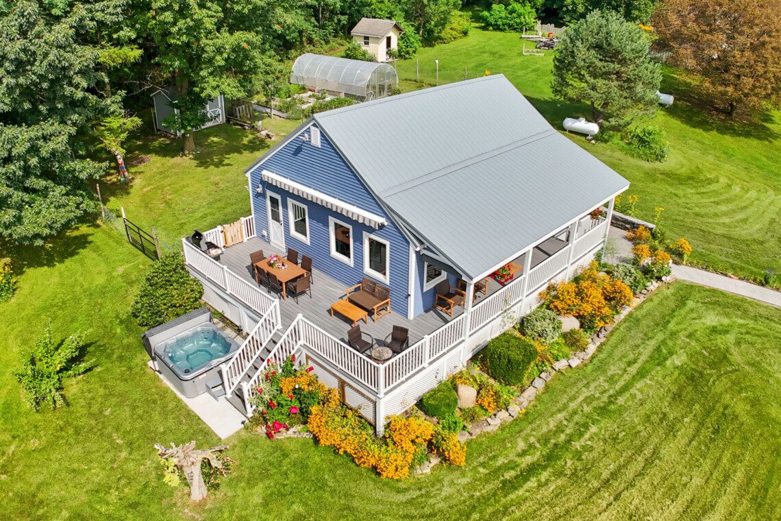 Two private acres, beautiful gardens, and plenty of room to slow down and stay awhile.